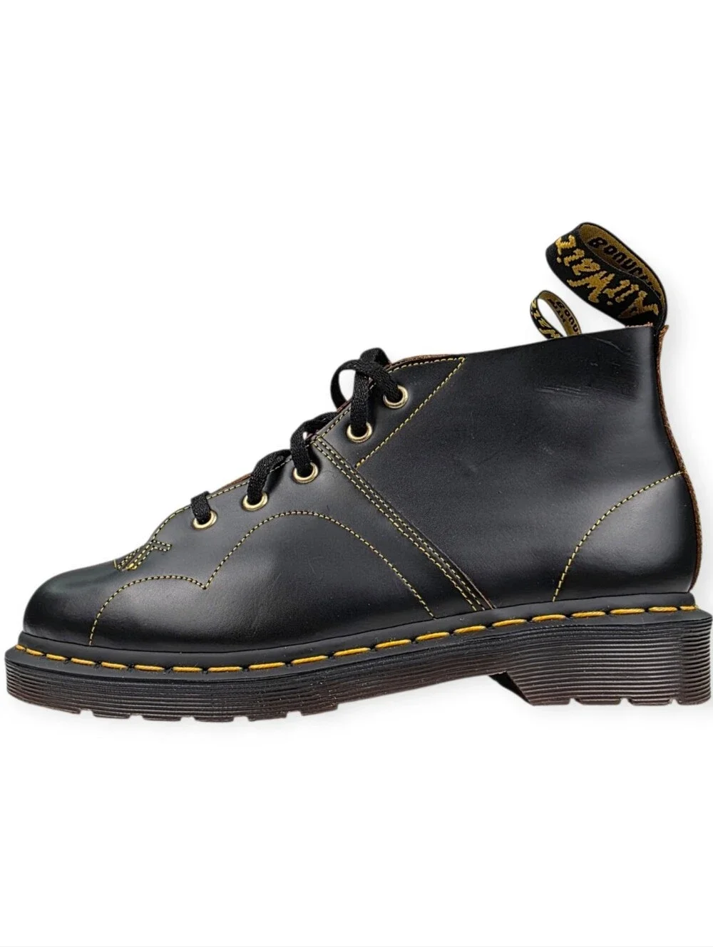 Dr. Doc Martens Church Monkey Boots Men's Size 7 Women's 8 Black EUC * No Box*